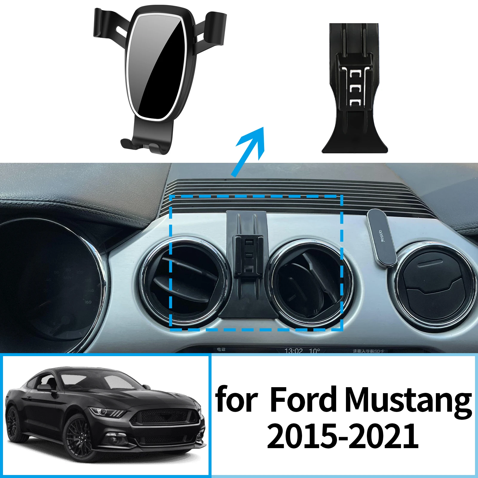 

fit for Ford Mustang 2015 2016 2017 2018 2019 2020 2021 Navigation Bracke Screen Base Phone Holder Mount Car ​​accessoires