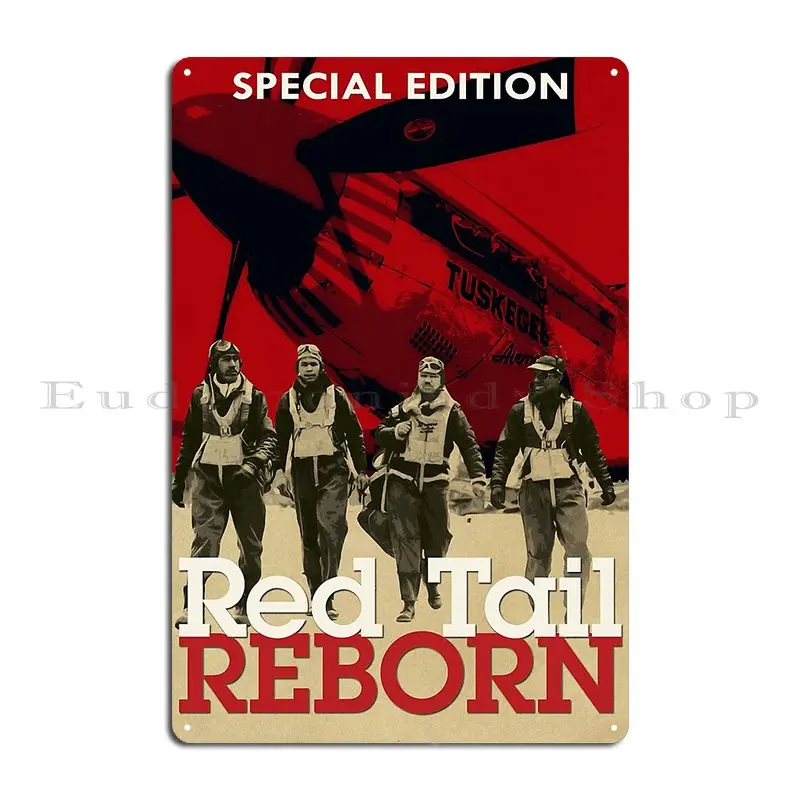 Red Tail Reborn Metal Plaque Poster Create Painting Cinema Designer Cinema Tin Sign Poster