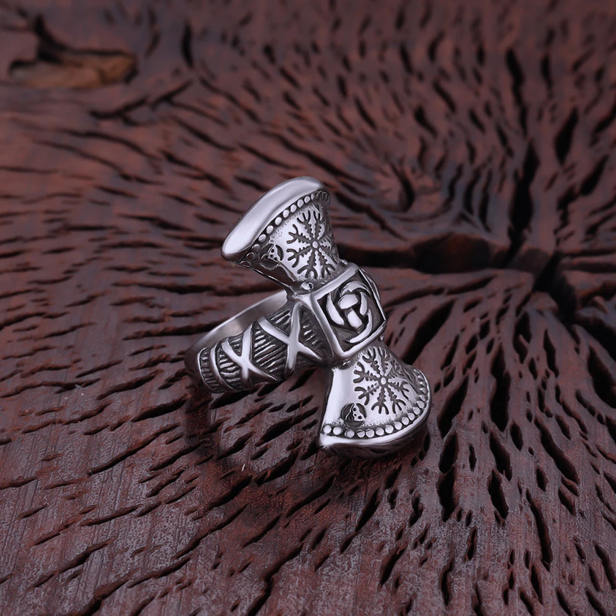 Bague Vintage en Acier Inoxydable avec Nministériels d de Celtes Nordiques, Casque de Vibasin d'Awe Kokor, Arme, Marteau, Amulette, Bijoux de ixpour Homme
