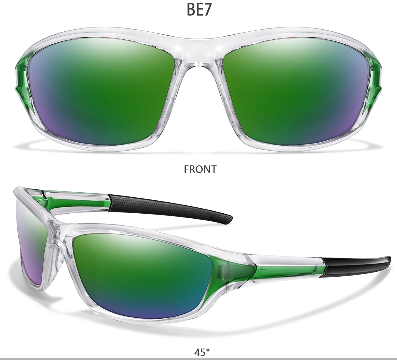 Männer und Frauen Polarisierte Angeln Sonnenbrillen Outdoor Sport Radfahren Fahren Wandern Brillen Camping Reise Transparent Rahmen UV400 – Detail 10