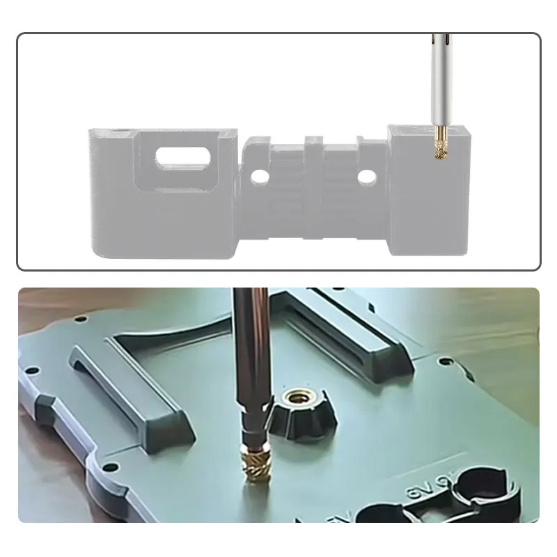 Pine64 ts100 porca de inserção de calor de solda ponta de ferro cabeça de rosca interna M2-M8 kit de inserção de derretimento quente de latão para impressora 3d