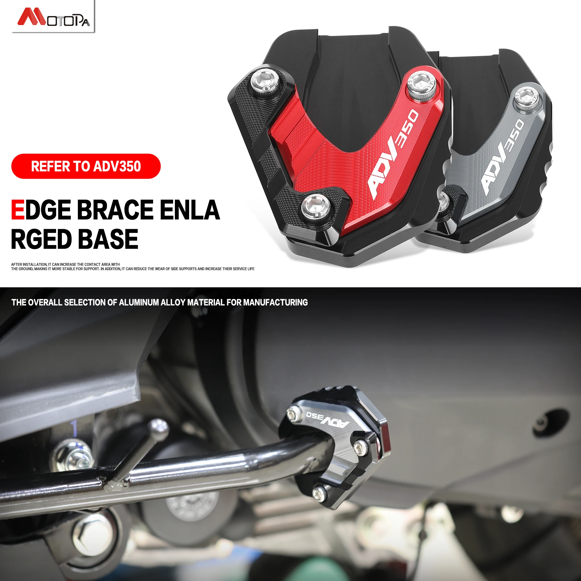 

Motorcycle Side Stand Enlarge Extension For HONDA ADV350 2022-2025 Kickstand Foot Pad Support for Scrambler for adv350