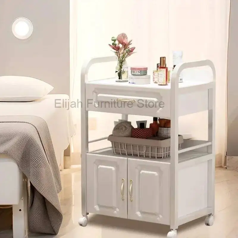

Japanese Style Modern Trolley Multifunctional Luxury Barber Shop Trolley Storable Beauty Salon Furniture Pousser Un Chariot HBSC