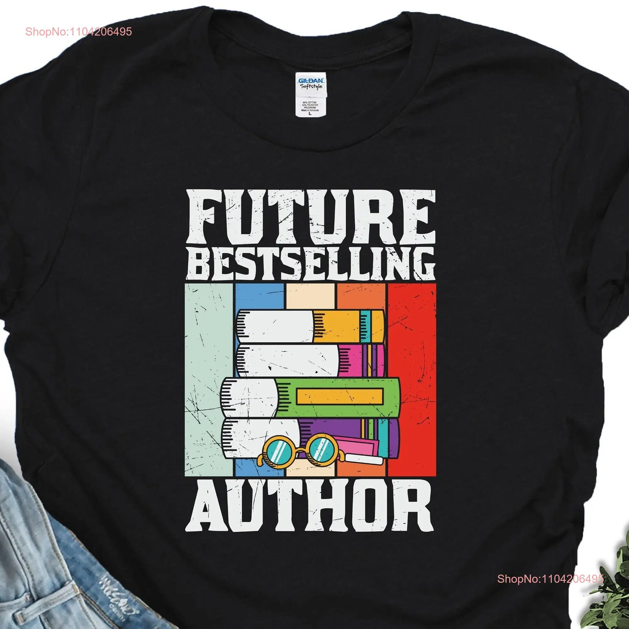 Funny Writer T Shirt Author Future Bestselling For PoeT Soft  long or short sleeves