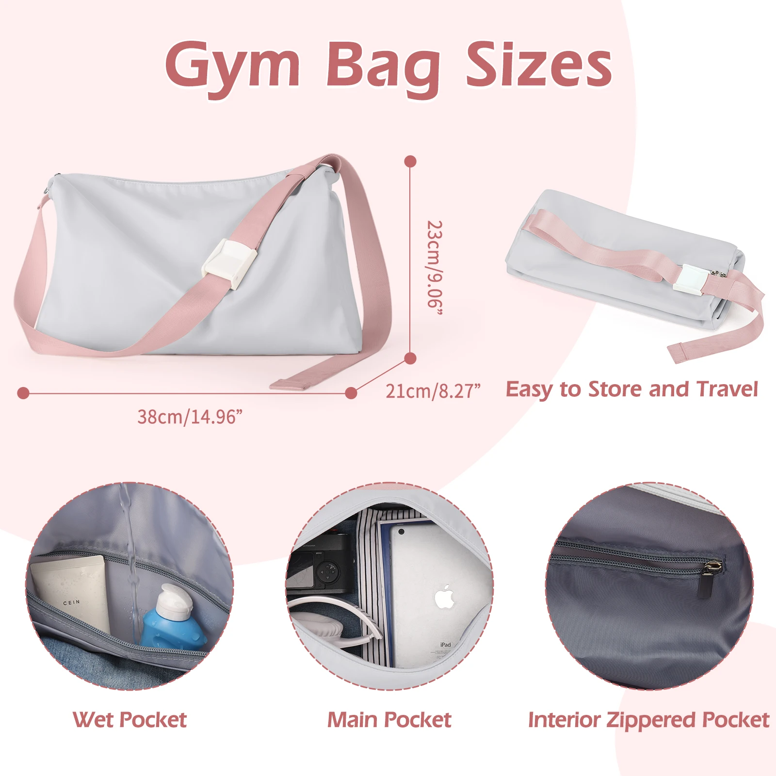 Yoga Coach Bags, Shoulder Bag for Women, Weekender Fitness Bag Large Travel Handbags Personal Item Travel Duffle Bag, Beach Bag