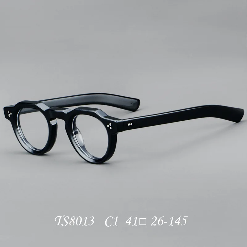 Vintage Acetate Glasses Frame for Men Retro Eyeglasses Frame for Small Face Luxury Brand Designer Customized Myopia Prescription