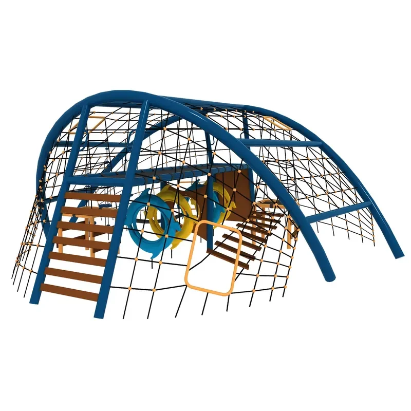 High Quality Indoor Outdoor Plastic Climbing Nets Soft Honeycomb Play Tunnels Rainbow Rope Nets Playground Equipment