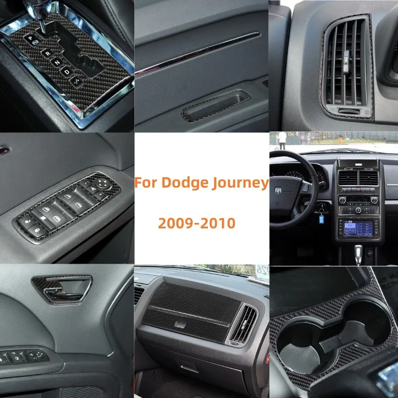 

Car Center Console Panel Carbon Fiber Decorative Sticker For Dodge Journey 2009-2010 Interior Accessories