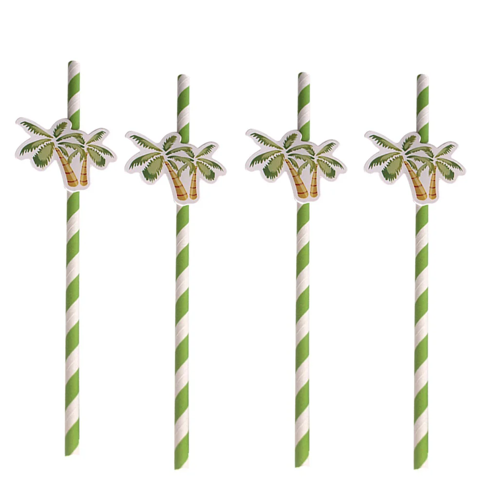 

50 Pcs Party Decoration Supplies Paper Straws Summer Photo Props Drinking Cocktail Ocean