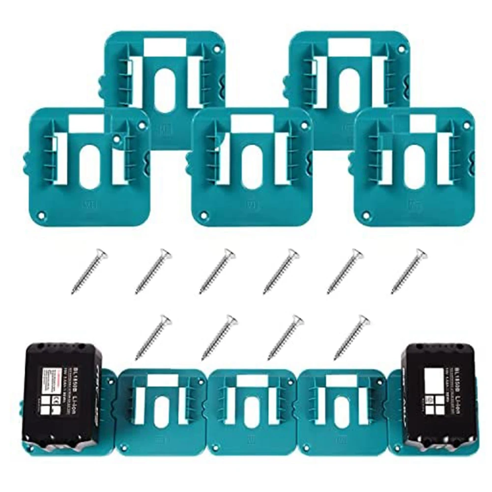 

5 Pack Battery Holder Battery Mount for Makita 18V Battery Dock Holder Fit for BL1860 BL1850 BL1840 BL1830 Battery