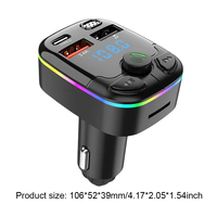 Hands-Free MP3 Player Radio Car Quick Charger Car Music Adapter Bluetooth-Compatible 5.0 Dual USB 3.4A USB Fast Charging Charger