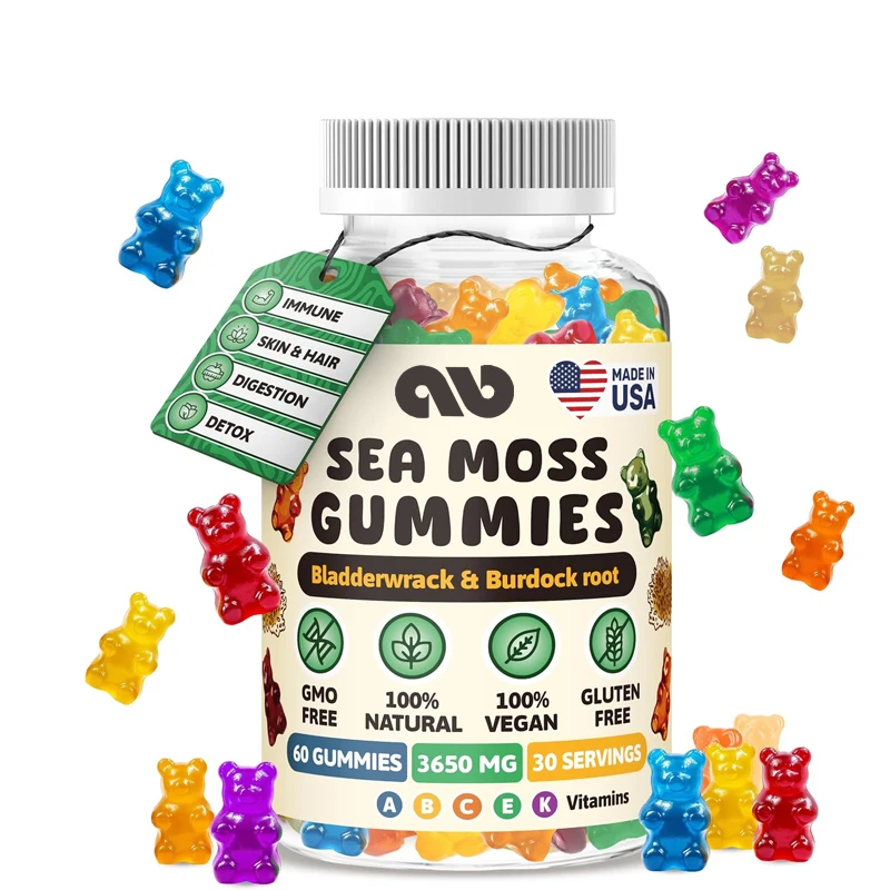 

Adult and children's seaweed gummies - containing Irish seaweed+burdock root+sodium - enhance immunity, healthier skin and hair