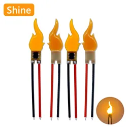 New LED Candle Flame Lamp DC3-5V COB LED Flashing Light Strip With Wire Welding Bulb Accessories for Secorating Parties Cafes