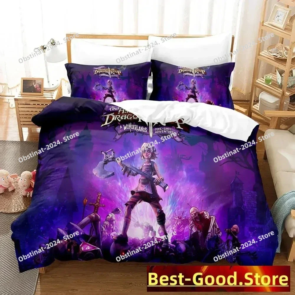 2023 게임 Tiny Tina's Wonderlands 침구 세트 베개 커버가 포함된 침대 이불 커버 부드러운 싱글 더블 퀸 슈퍼 킹 사이즈