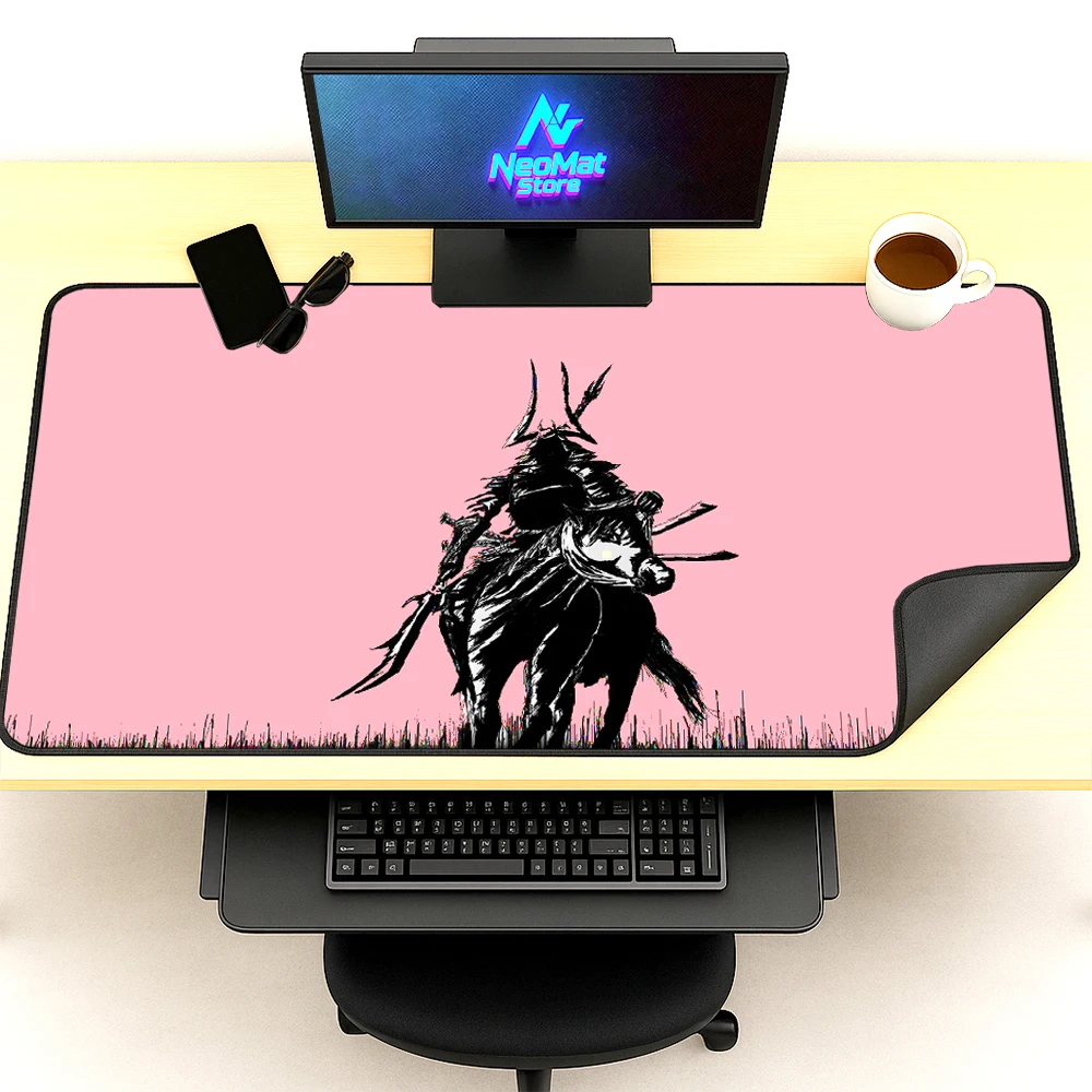 

Xxl Gaming Mat Samurai Pink Desk Accessories Shogun Japan Mouse Pads Xxxxl Mousepad Gamer Big Mousepepad Office Decoration 1200