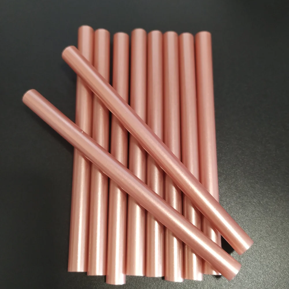 20pcs Thermoplastic Hot melt adhesive rod Hot Melt Glue Stick Metallic Rose Color DIY Wax Seal 7*100mm