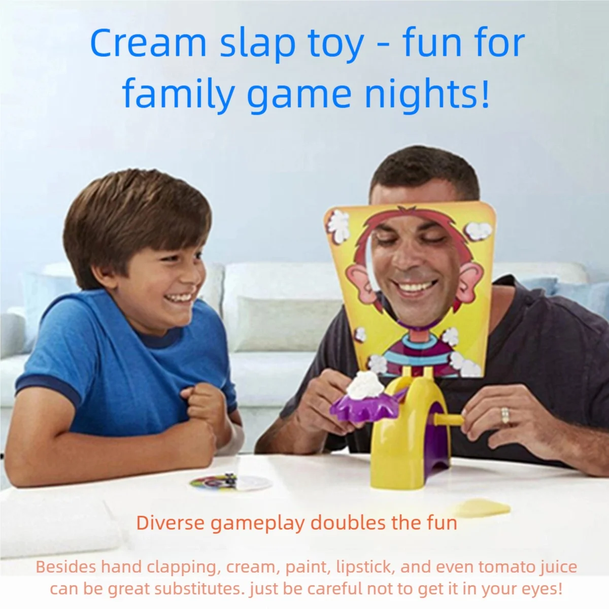 The Party Tabletop Game That Everyone Is Playing: the Original 1:1 Cream-Smashing Machine Interactive Toy, Suitable for Birthdays, Parties, Christmas, Valentine's Day, Spring Festival, Father's Day, Mother's Day, Teacher's Day, New Year's Day, Qixi Festival, Halloween, Easter, National Day, and as a Toy Gift