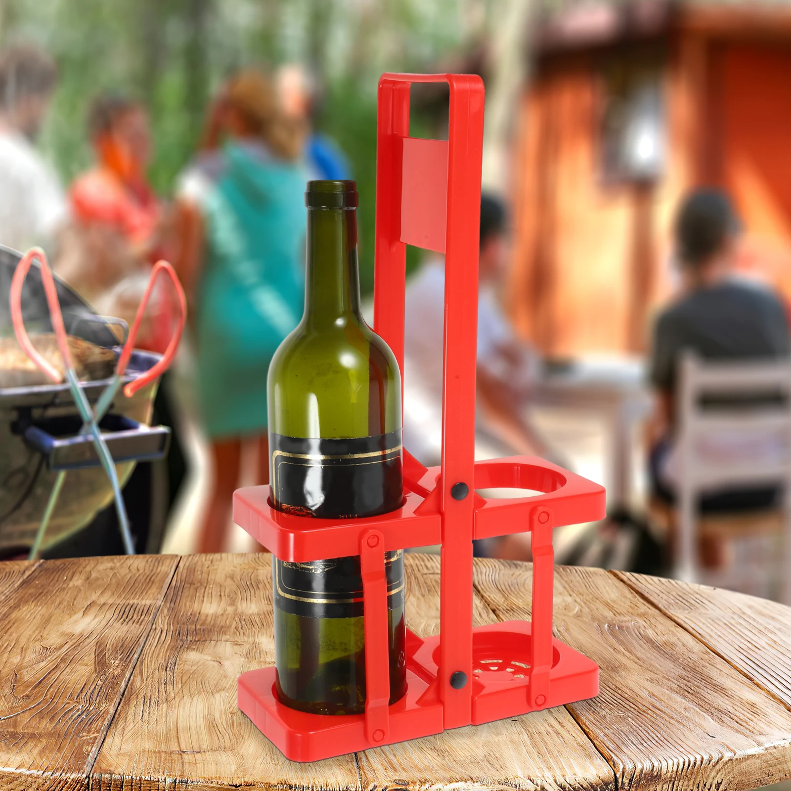 

Folding Beer Bottle Basket Reusable Drink Carrier For Ktv Picnic Party Portable Beer Wine Holder Organizer Rack Storage Bar