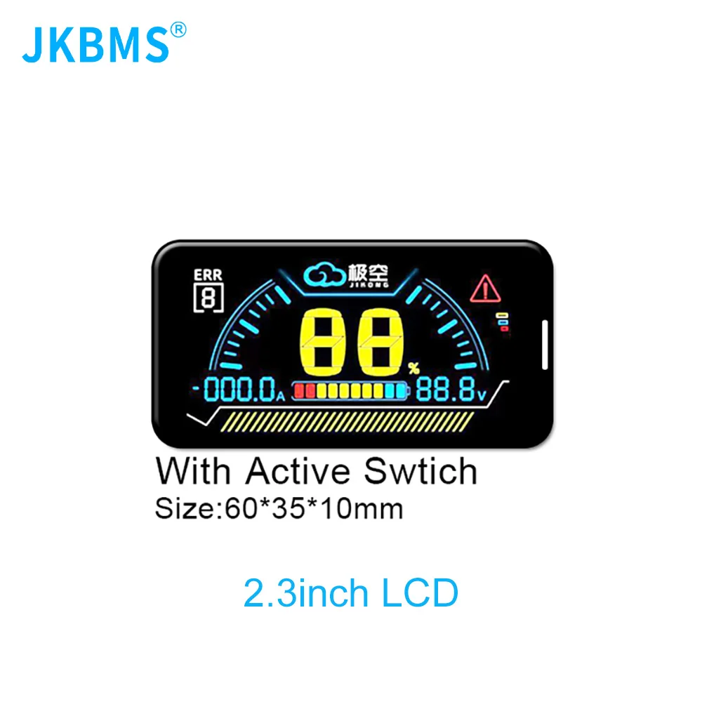 JKBMS-Onduleur avec commutateur LCD, accessoire BMS, ligne d'échantillon, adaptateur de carte, RJ45, USBRJ45, 2.3 pouces, 3.2 pouces, 4.3 pouces