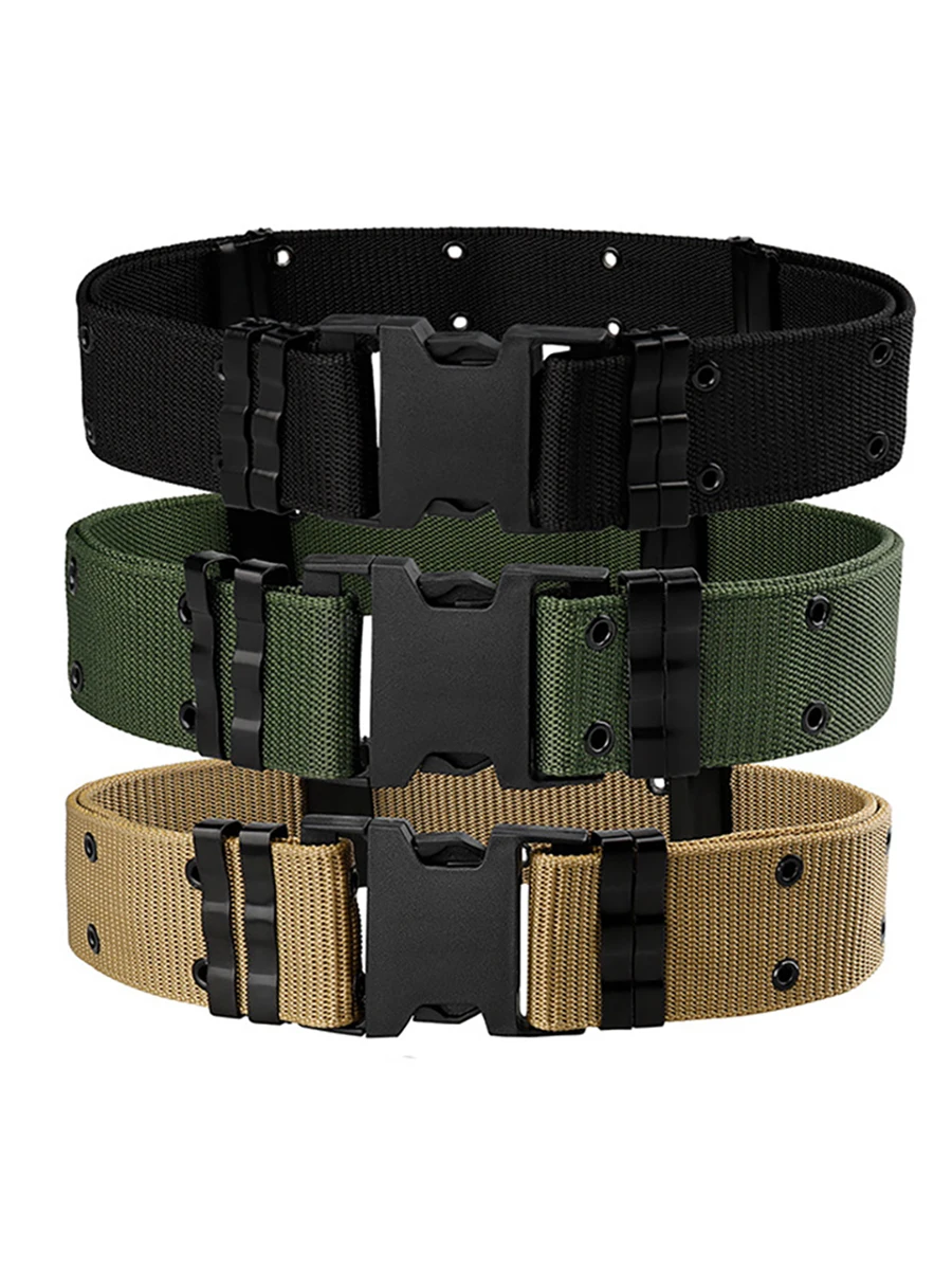 5.5CM Szeroki męski pasek Outdoor Wielofunkcyjny pasek Wysokiej jakości płótno do nylonowych męskich luksusowych pasków Sportowy pasek do dżinsów Pas neutralny — zdjęcie 2