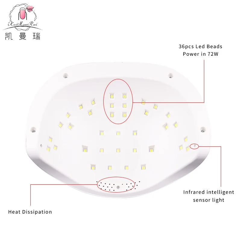 Manicure transfrontaliera leggera a quattro velocità mani intelligenti grande spazio macchina per fototerapia manicure grande capacità ad alta potenza pho