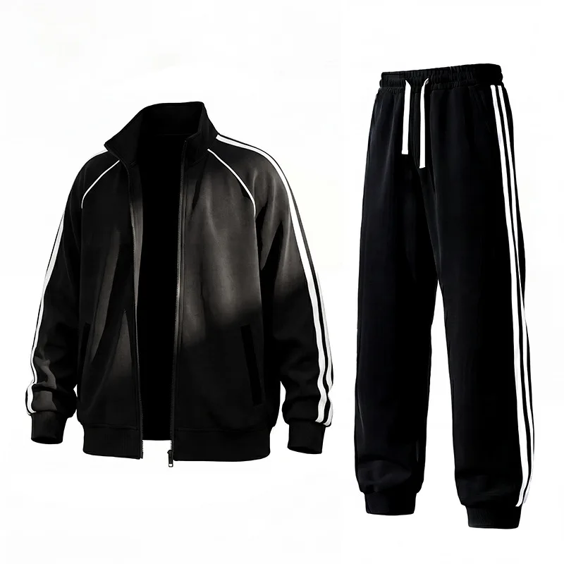 Fashion Breathable SPORT Running Set 2 PCS Outdoor Comprehensive Training Resistant Jacket Thicken Tracksuit Set Gym Clothing