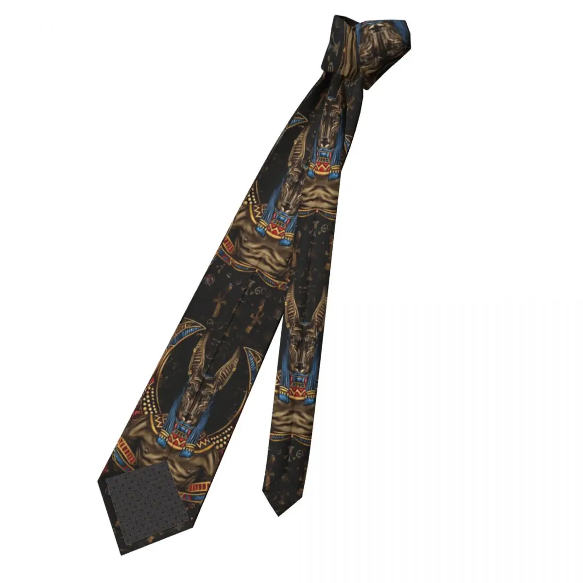 Anubis Egyptian Unisex Necktie Polyester 8 cm Narrow Ancient Egypt Neck Tie for Men Shirt Accessories Gravatas Wedding Gift