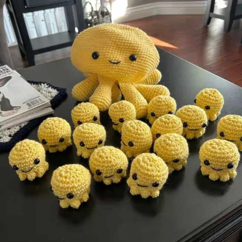 Imagem -04 - Polvo Handmade Crochet Memory Game Memory Matching Game Item Físico o Original Octopus Mom And Baby Brinquedos Educativos