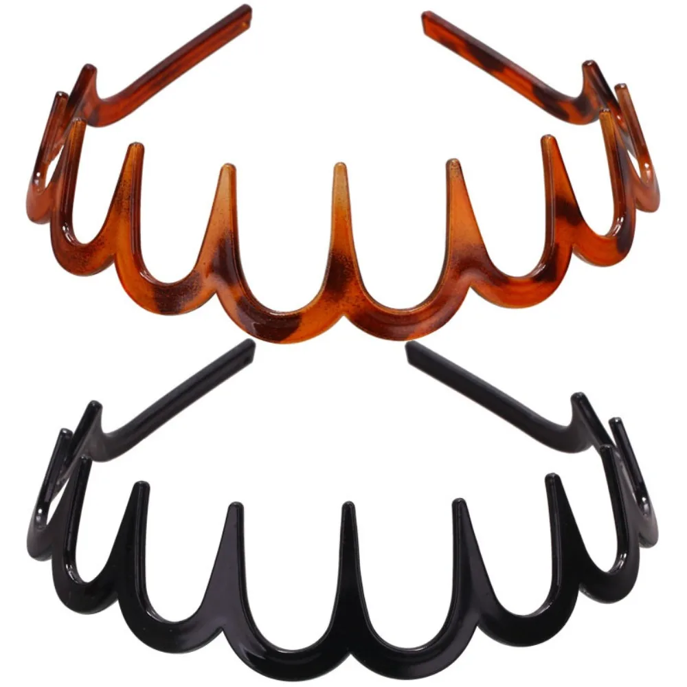 Shark Long Tooth Hair Hoop Non-slip Zigzag Band Notched Headwear Resin DIY Styling Accessories Wave Comb Headband Women Gift