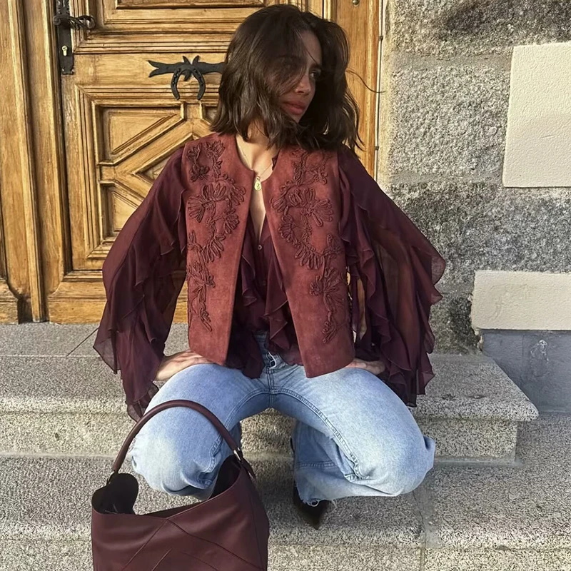 سترة جاكيتات نسائية ربيع 2025 ملابس خارجية جديدة أنيقة ريترو أنيقة سترة معطف نسائي سترة موضة الشارع معطف عطلة الشباب #4