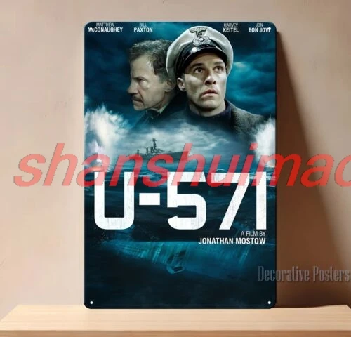 U-571 Submarine Movie Metal Poster -Collectable Sign- 20x30cm, 8x12inch