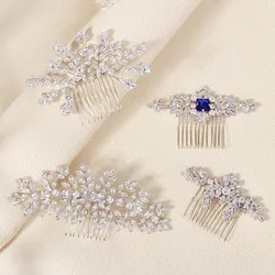 Sparkling Zirconia Hair Comb Halloween Party Headbands Hair Clips Classic Jewelry Headpieces For Women Holiday Gifts