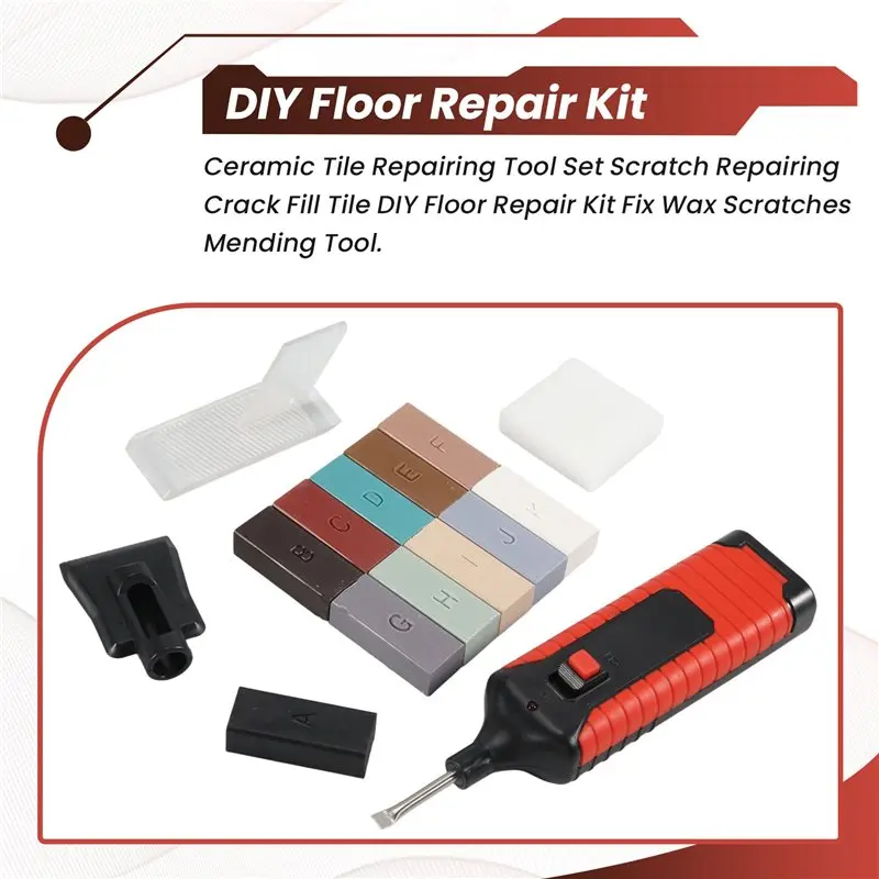 N10R- Tile Repairing Tool Set Scratch Repairing Crack Fill Tile DIY Floor Repair Kit Fix Wax Scratches Mending Tool