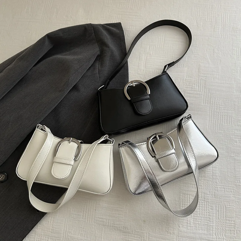 Luxury Handbags Designer Women\'s Shoulder Bag For Gifts, Solid Color Fashion Versatile Crossbody Underarm Bags