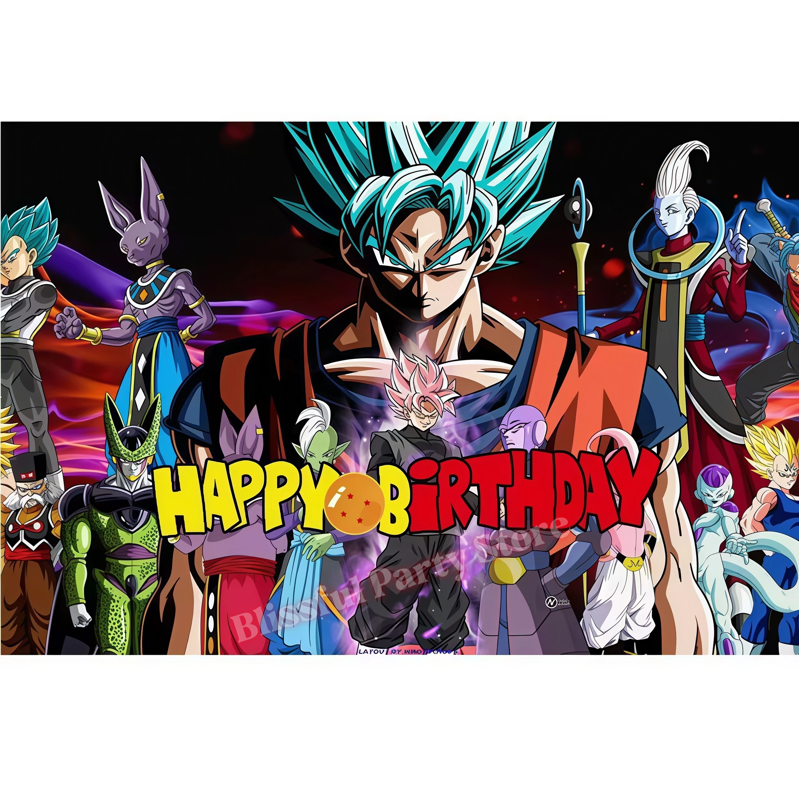 Dragon Ball Themen-Geburtstagsdekoration Partyzubehör Goku Teller Ballons für Kinderparty-Accessoires Babyparty-Gastgeschenke