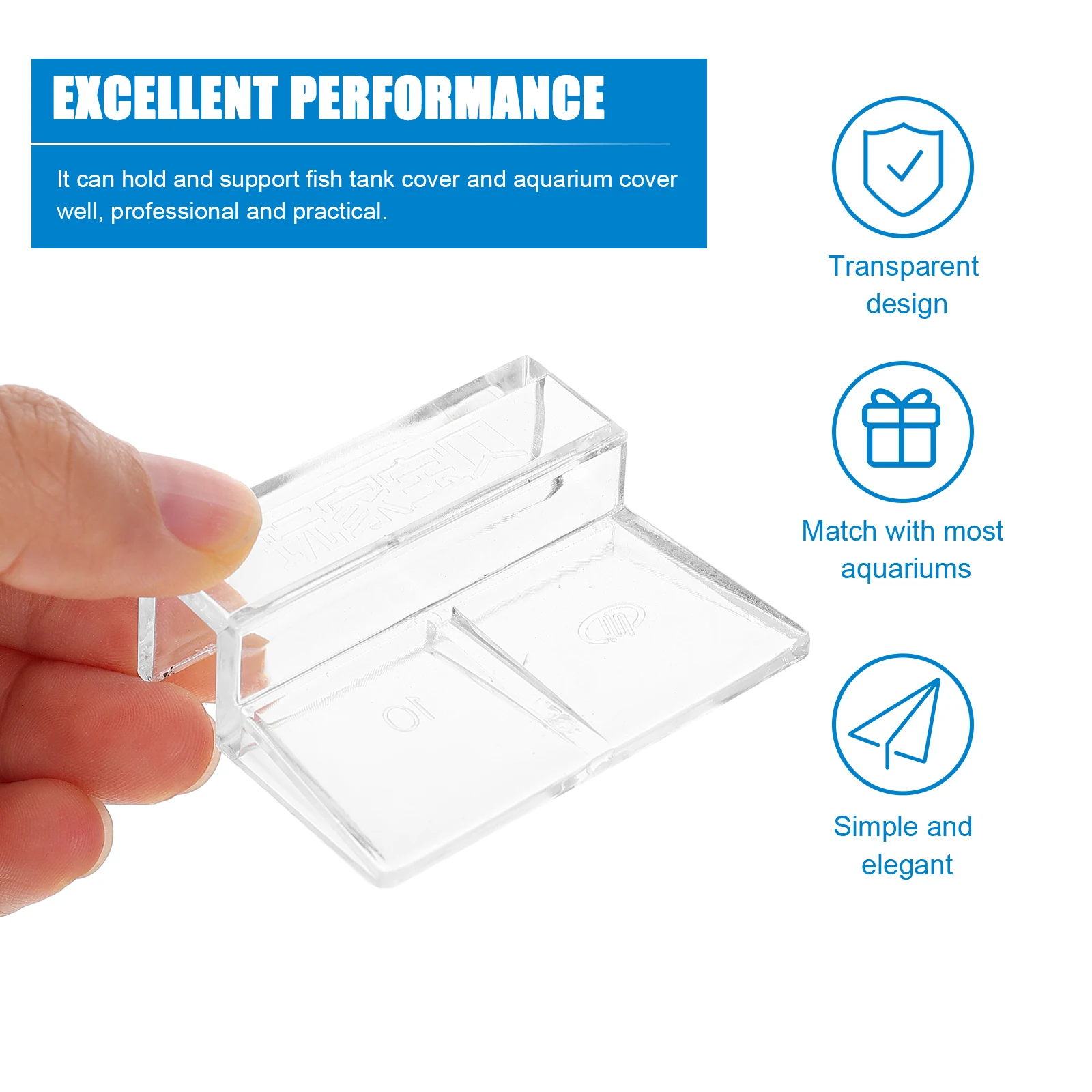 

4Pcs Transparent Acrylic Aquarium Cover Holders Sturdy Lid Racks Easy to Use Support Aquarium Lid Holder Fish Tank Cover Holder