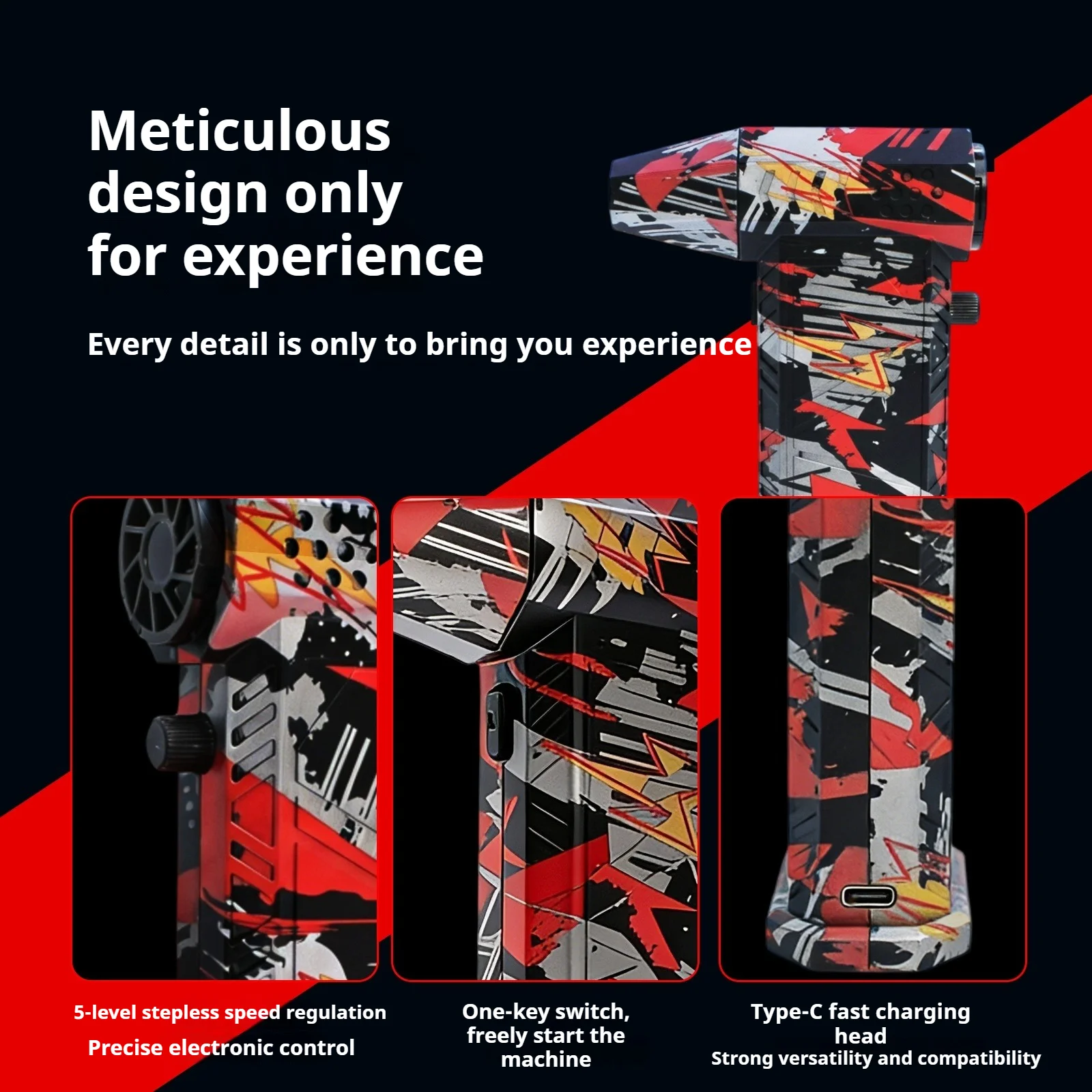 

X9 Dust Blaster Vacuum Kit | 550000RPM Brushless + 75m/s Wind + 10000mAh