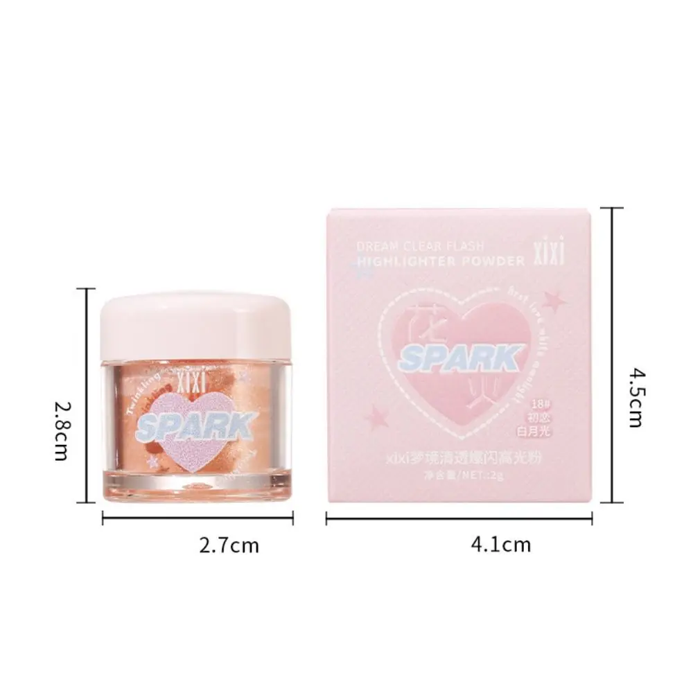 بودرة هايلايتر مكونة من 3 ألوان، بودرة ناعمة شفافة بيرليسسينت، ظلال عيون لامعة، تفتيح الجسم وتدوم طويلاً