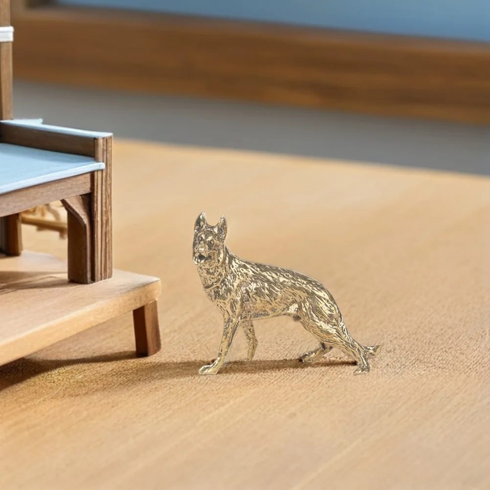 

Vintage Brass Decorations Miniature Animals Ornaments Retro Wolf Statue Charms for Jewelry Making Sculpture Fengshui Figurine