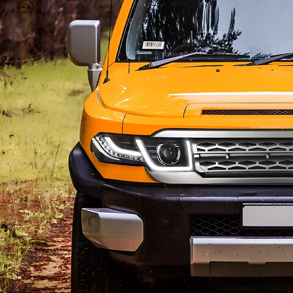 

Автомобильные фары для Toyota FJ Cruiser 2007-2017, светодиодные передние фары в сборе, модернизированные, в стиле Land Rover, с линзами-проекторами, аксессуары