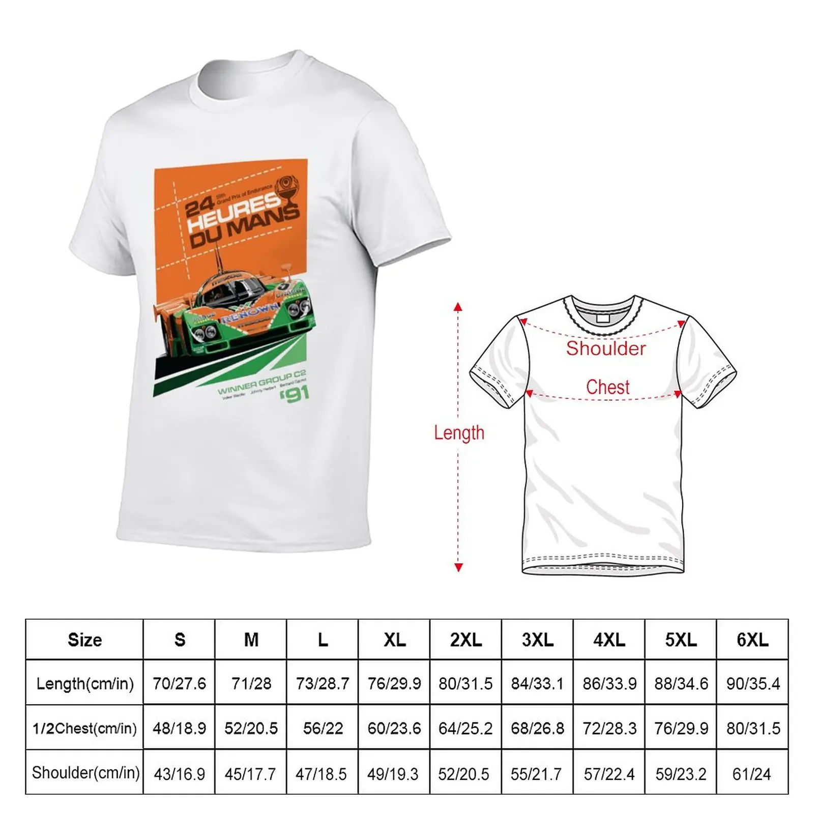 Camiseta de manga corta con estampado de coche de carreras para hombre, ropa deportiva con gráfico, 787B, novedad