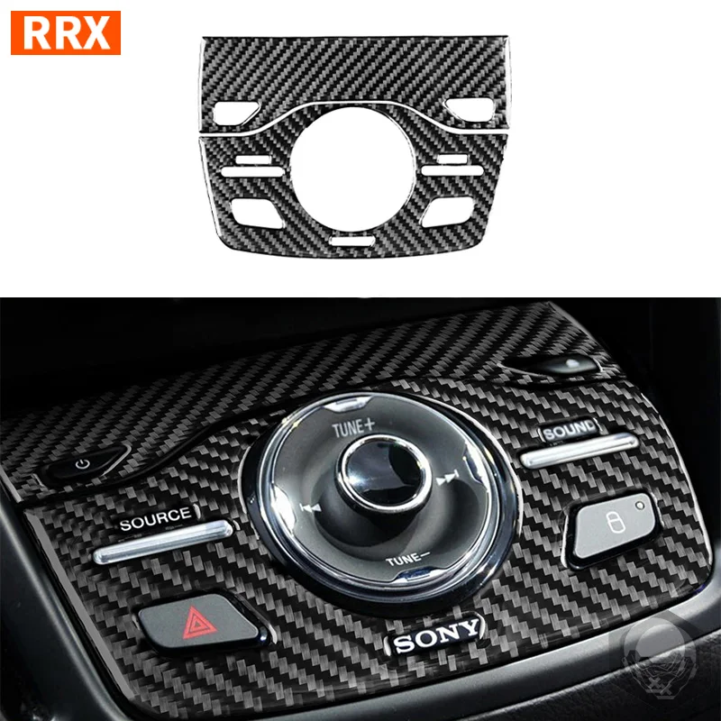 

For Ford Escape/Kuga 2013-2016 Central Radio Control Panel Cover Trim Real Carbon Fiber Stickers Car Interior Accessories