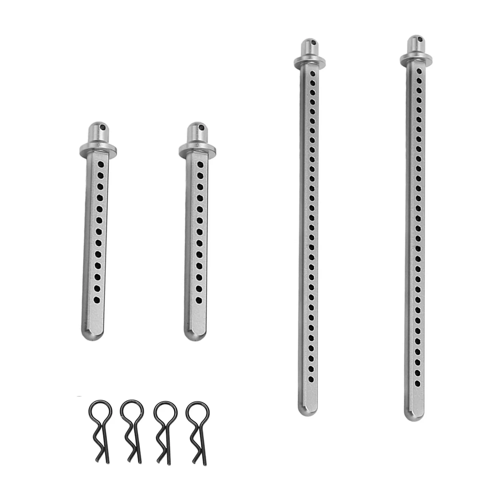 RCXAZ 4 Uds. Juego de postes de cuerpo extendido de Metal montaje de carcasa para 1/10 coche trepador de control remoto Axial SCX10 90046 piezas de mejora