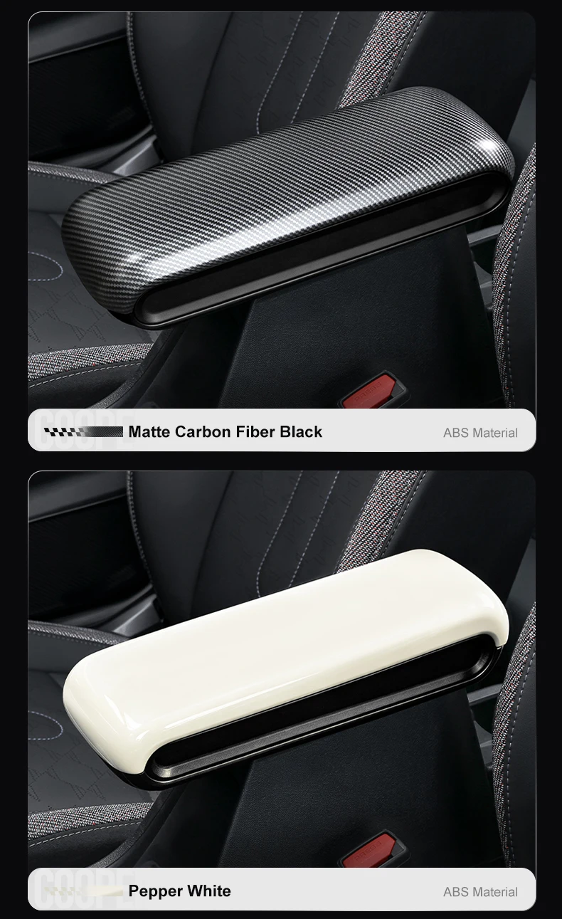 Auto-Mittelkonsolen-Organizer Armlehnenbox-Verkleidungsabdeckung für MINI COOPER S F66 F65 F67 ABS Auto-Innenzubehör – Detail 17