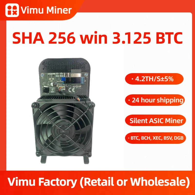 

703 Solo Miner 4.2TH/s Bitcoin Miner | Low Power Consumption BTC Mining Machine | Home & Solo Mining Rig