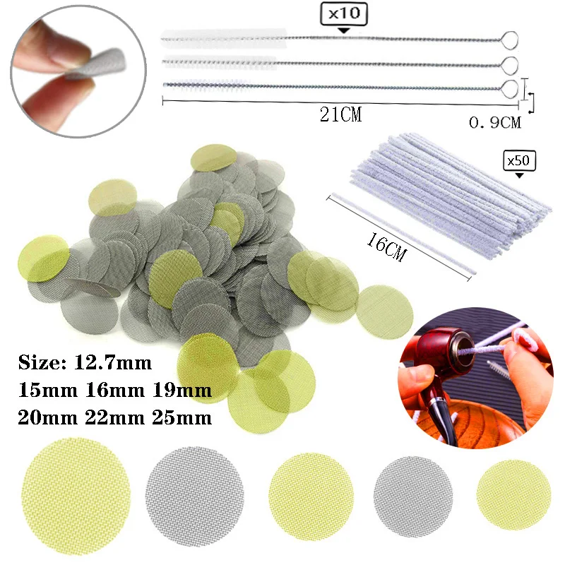 10-100pcs 12.7mm-25mm Stainles Steel Pipe Filter Silver Screen Hookah Water Pipes Gauze Mesh Net Tobacco Accessories