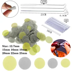 10-100pcs 12.7mm-25mm Stainles Steel Pipe Filter Silver Screen Hookah Water Pipes Gauze Mesh Net Tobacco Accessories