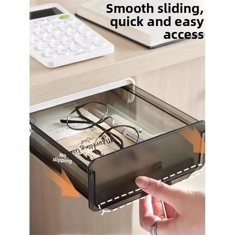 under-desk-drawer-style-storage-box-office-invisible-transparent-small-desktop-miscellaneous-large-capacity-organizer-rack