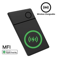 Wallet Smart Tag Card Bluetooth GPS Tracker Work with Find My App Iphone Airtags Search Locator ID Card Finder Wireless Charge