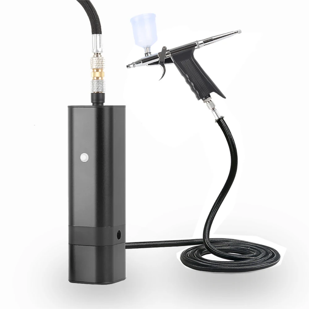 Portable Mini Cordless Airbrush Set with Compressor Gun Kit for Makeup Painting Cake Decorating Nail Design Tattoo Coloring